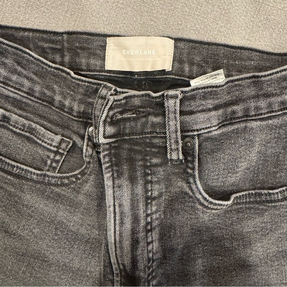 Everlane Authentic Stretch Skinny Bootcut Jeans in Washed Black - Picture 2 of 4